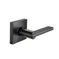 Yale Real Living Edge YE Series Seabrook Lever with Square Rose Passage Door Lock Black Finish YR11SBSQBLK